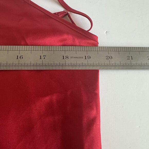 Inner‎ Most Nightgown Lingerie Chemise Size XL Red Satin Embroidered HEARTS Y2K - Picture 10 of 12